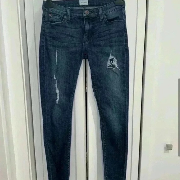 Hudson Ripped Jeans in a Medium Dark Wash - Picture 6 of 8